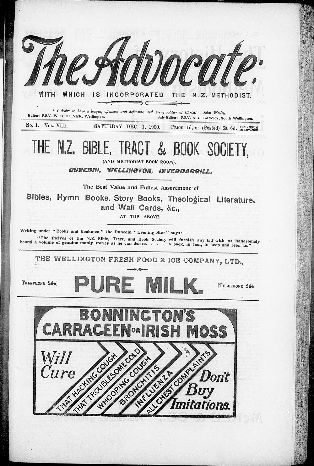 The Advocate: 1st December 1900