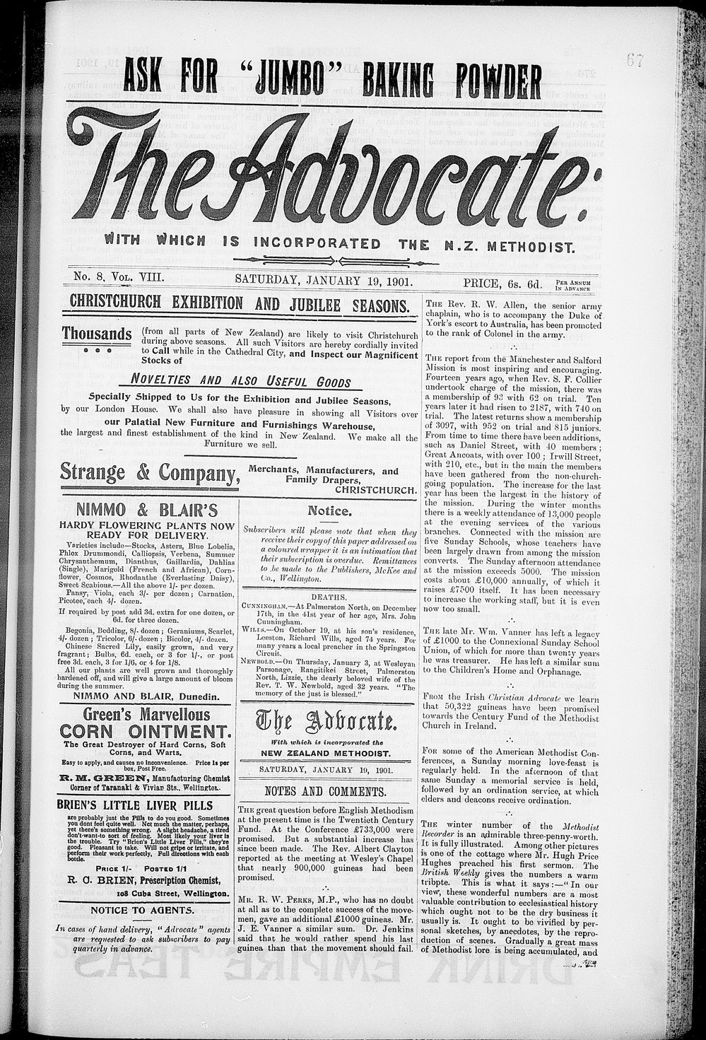 The Advocate: 19th January 1901