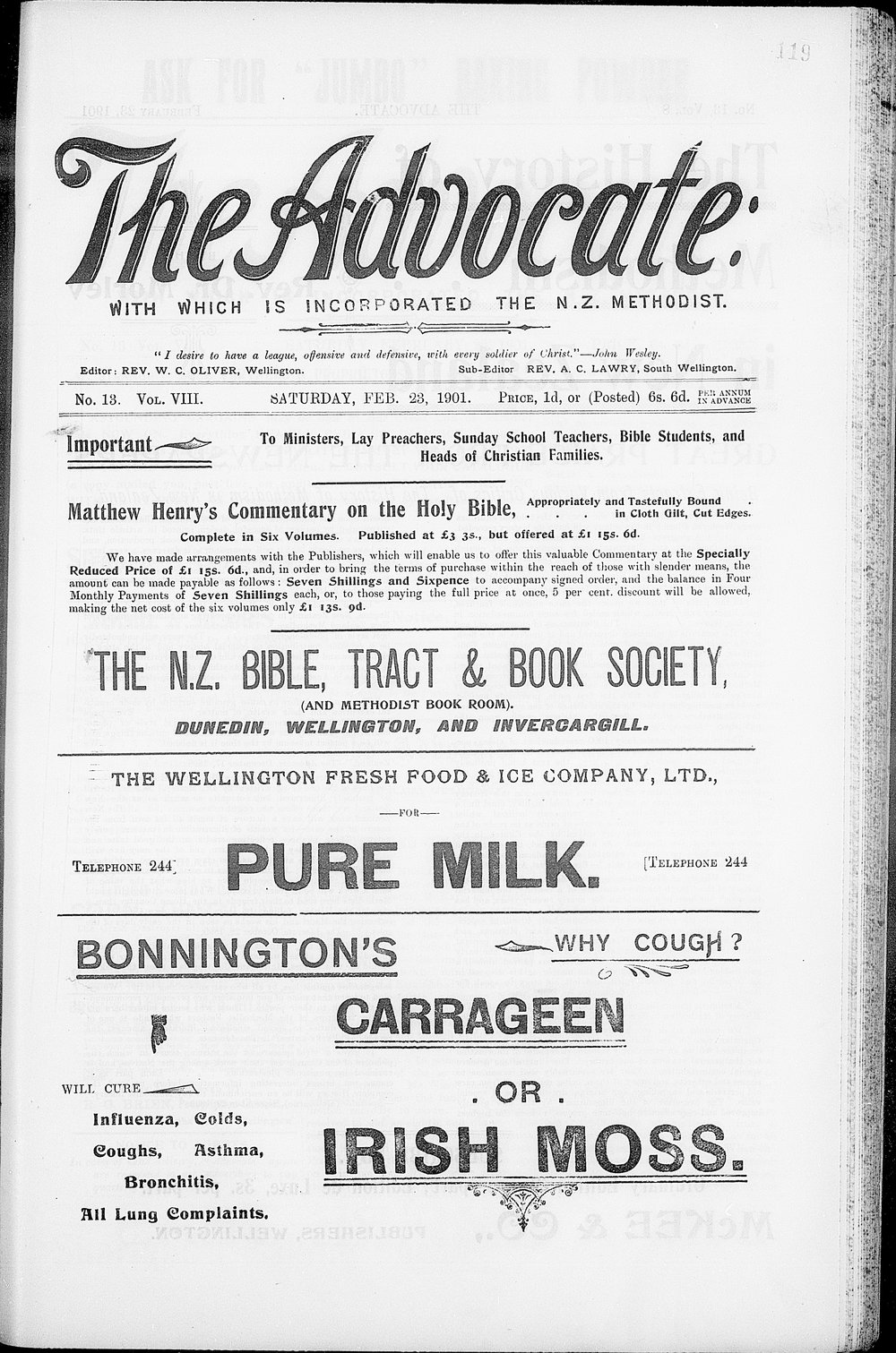 The Advocate: 23rd February 1901