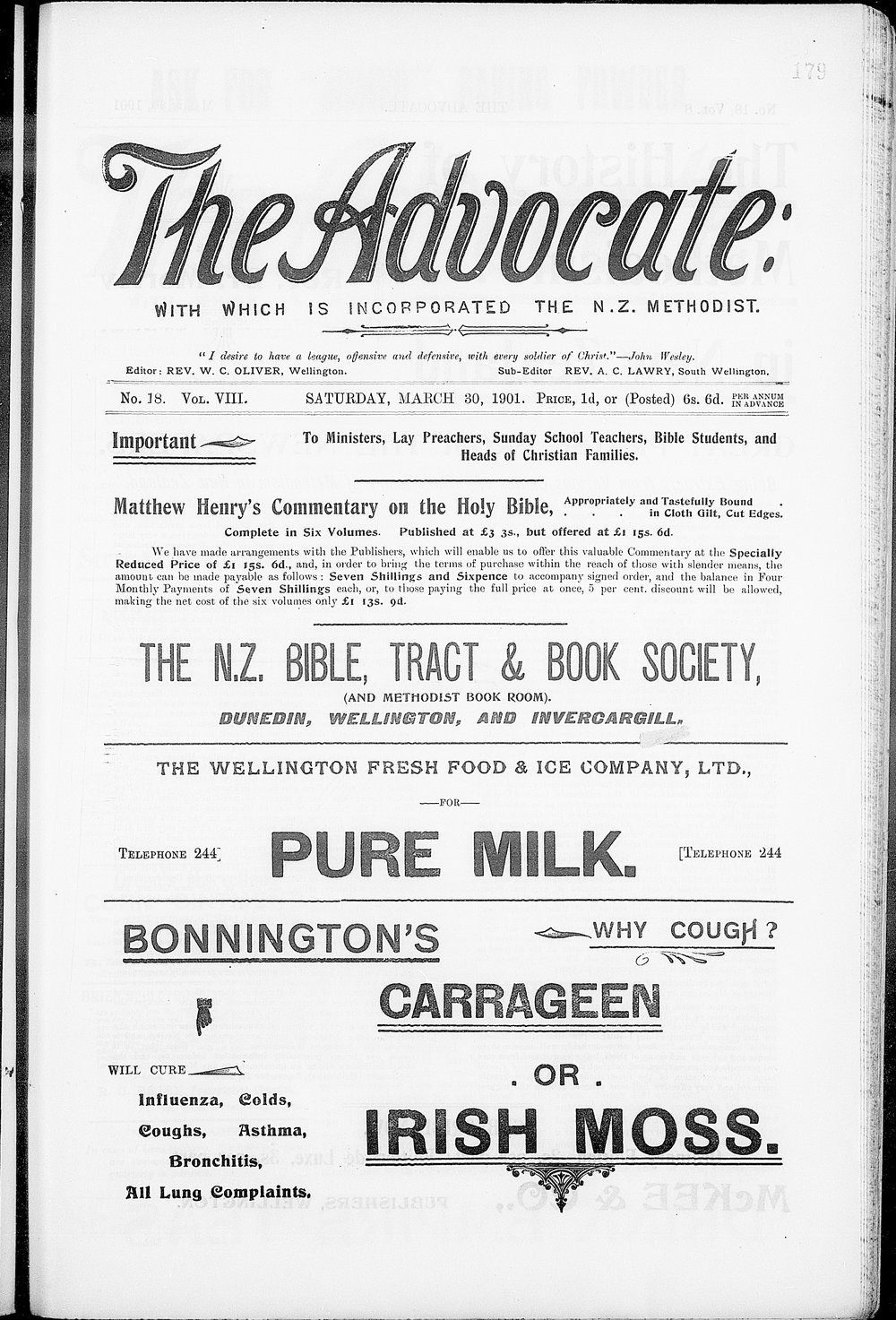 The Advocate: 30th March 1901