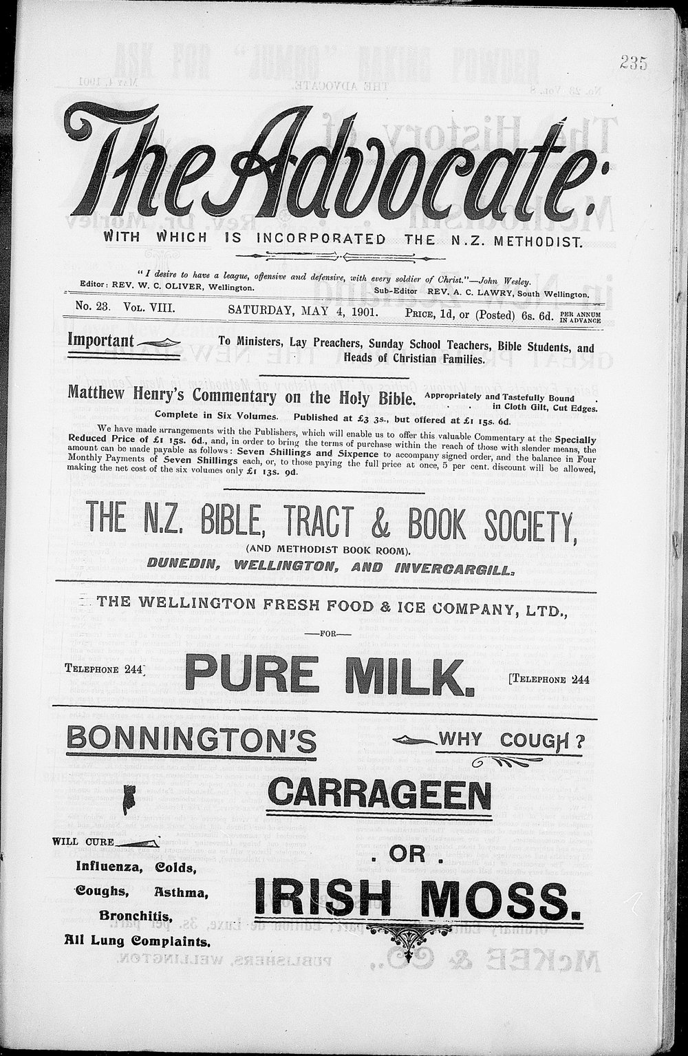 The Advocate: 4th May 1901