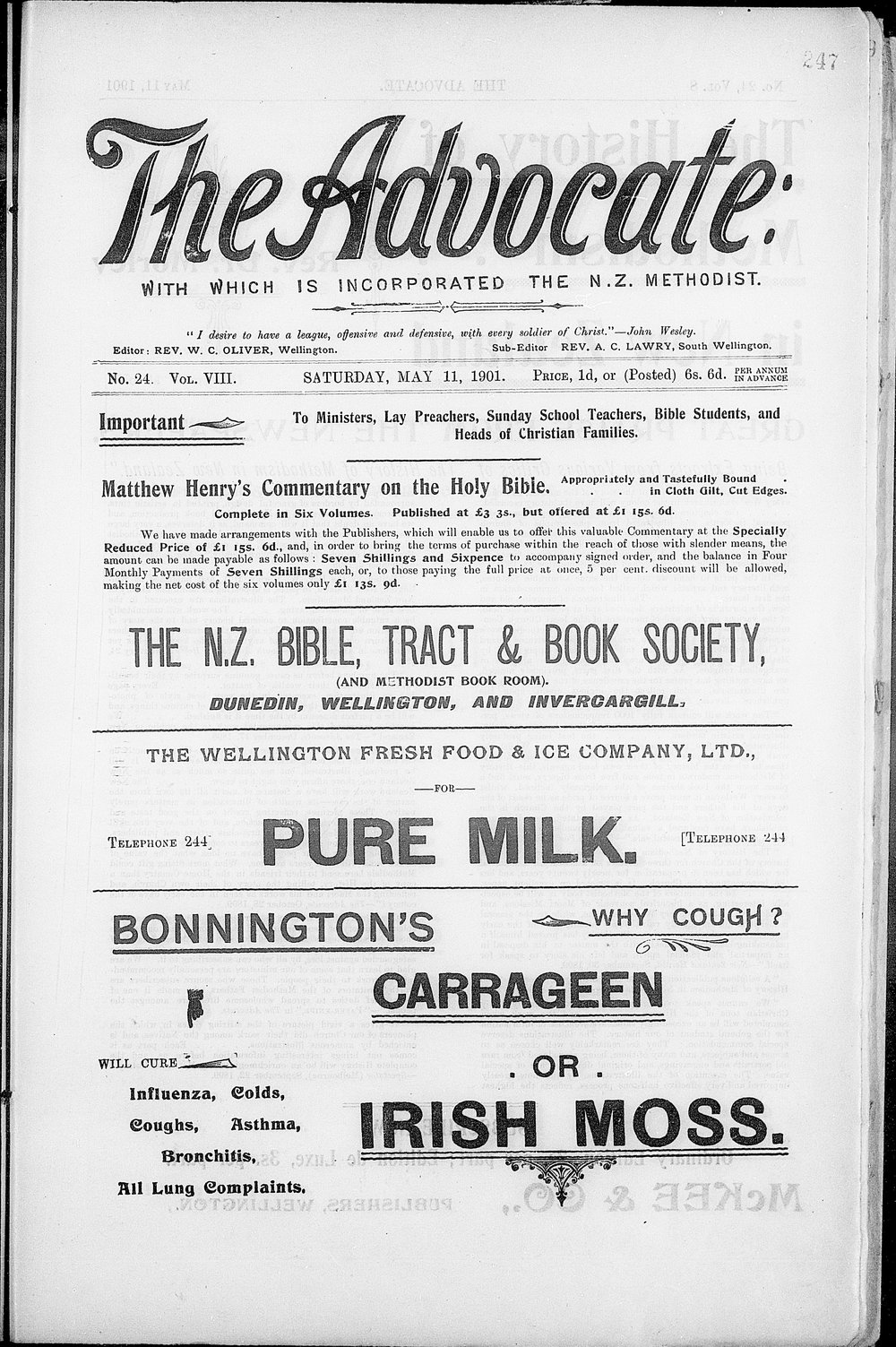 The Advocate: 11th May 1901