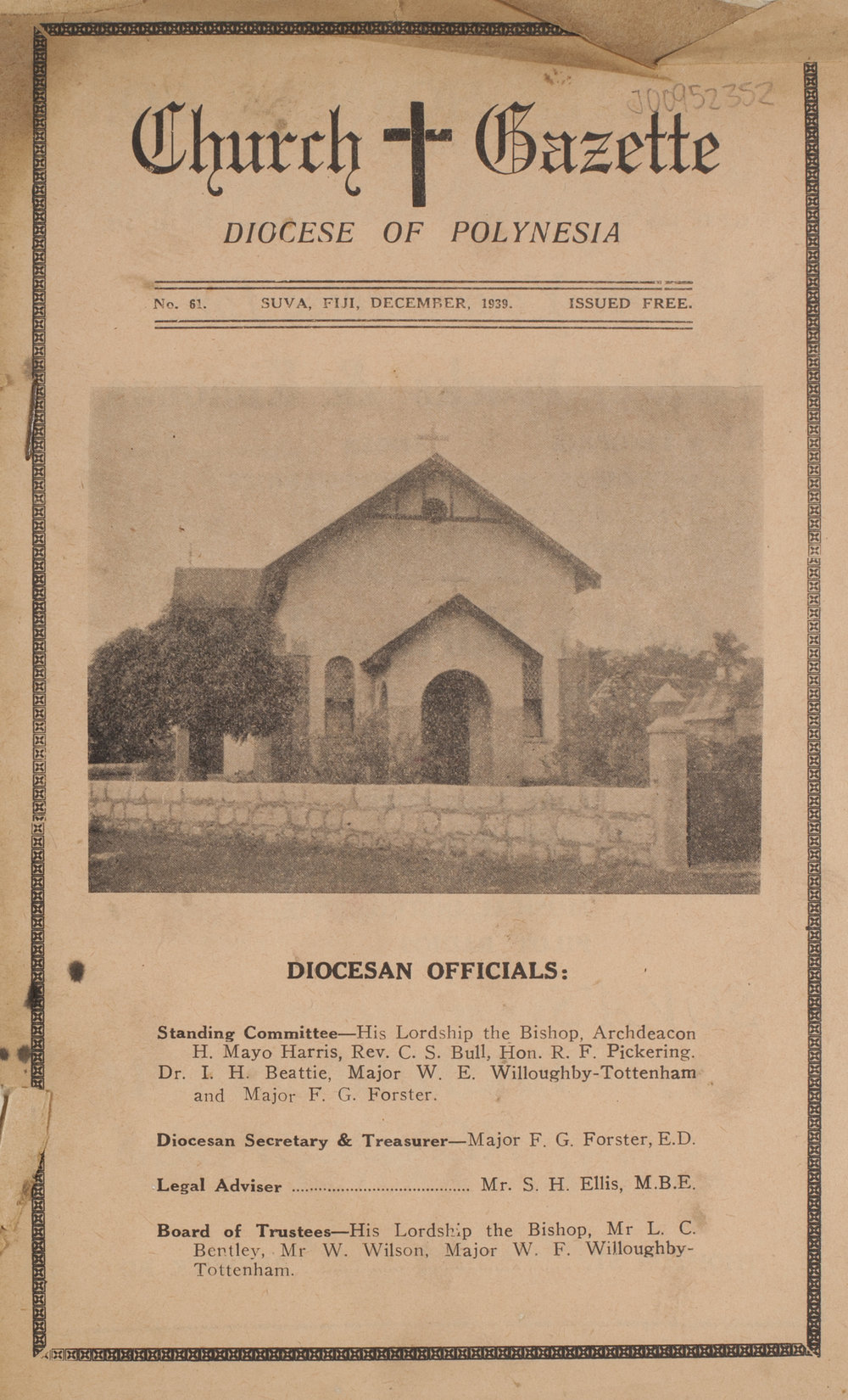Church Gazette, Polynesia: December 1939
