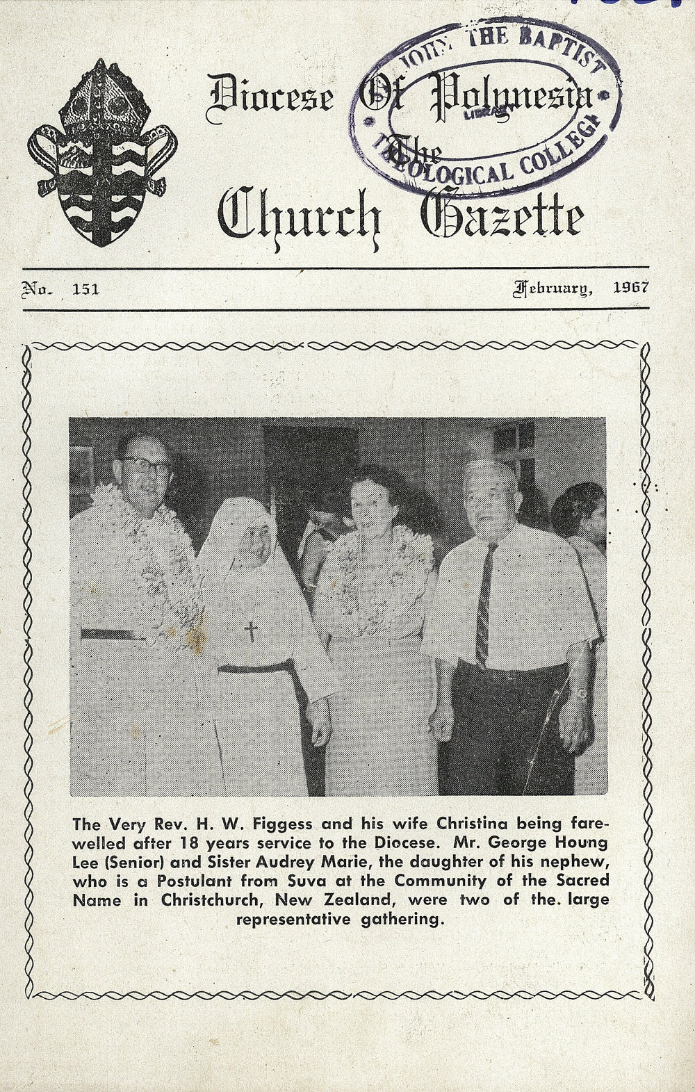 Church Gazette, Polynesia: February 1967
