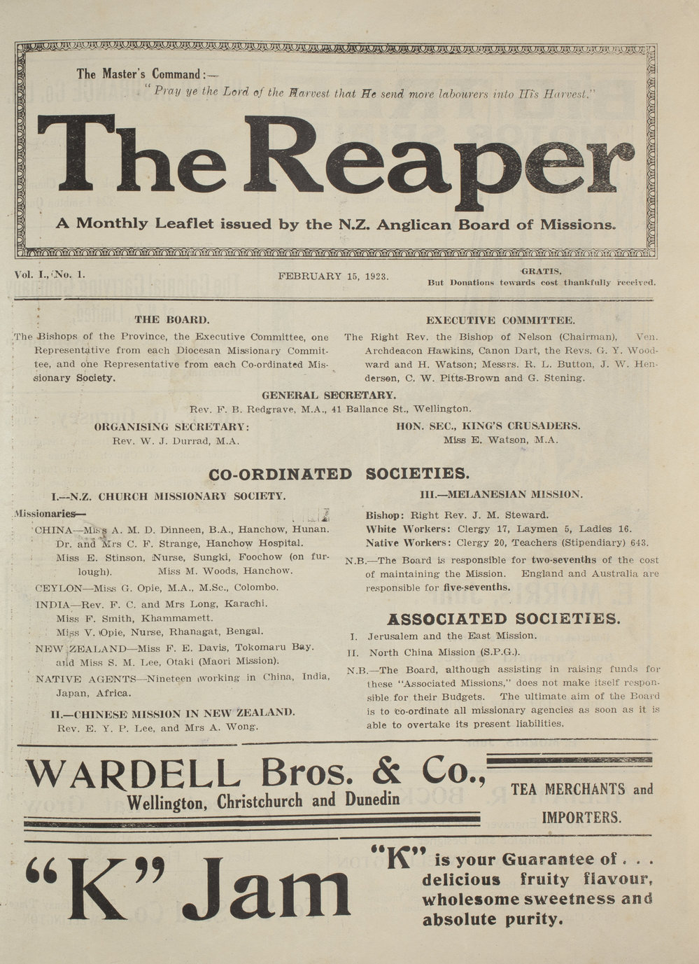 The Reaper: February 1923