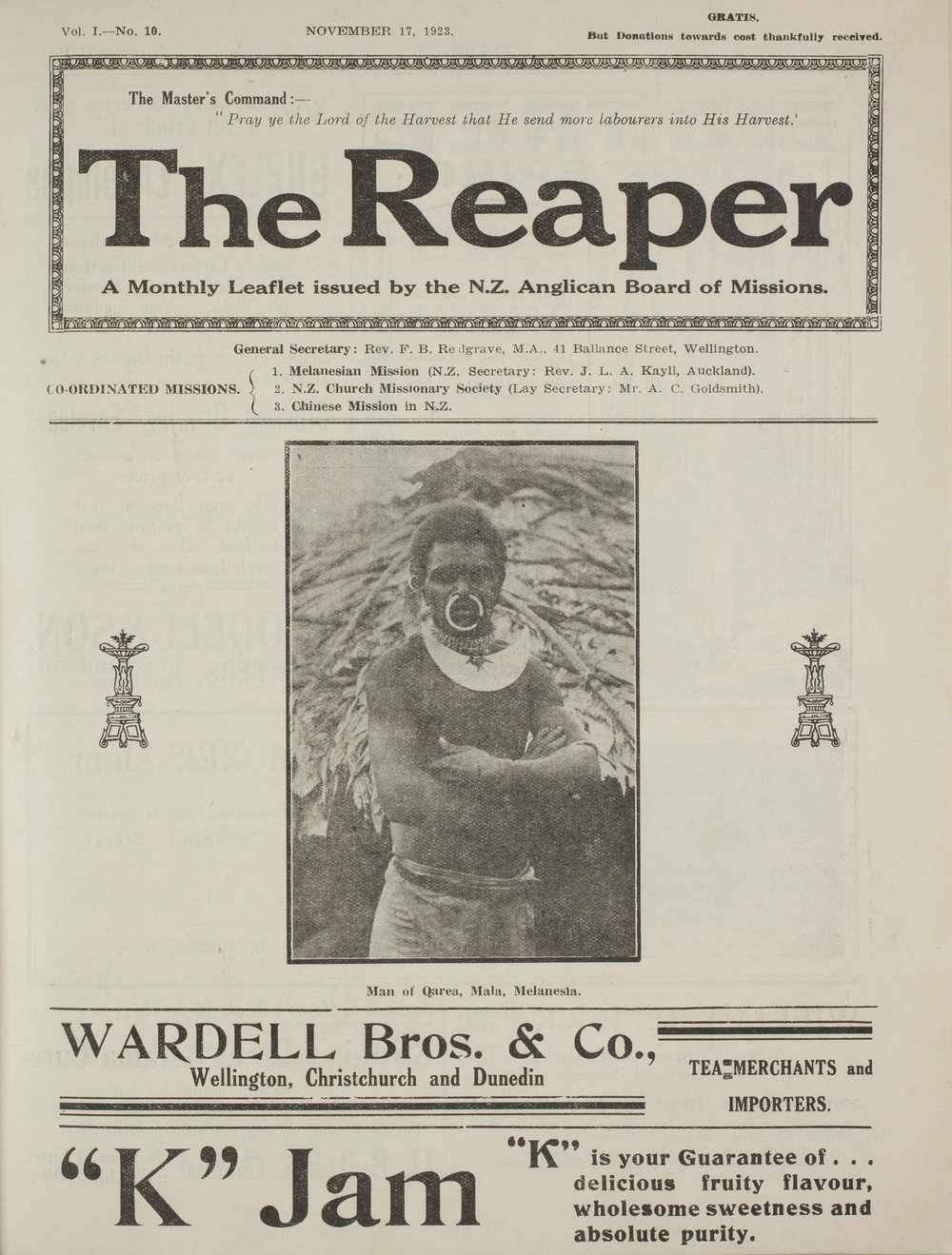 The Reaper: November 1923