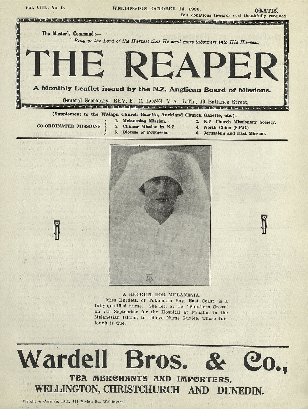 The Reaper: October 1930