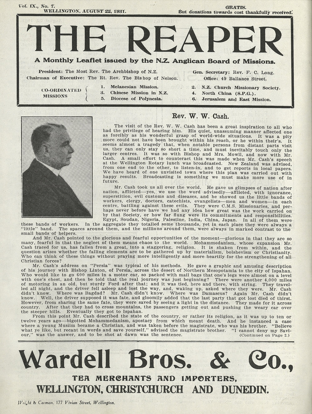 The Reaper: August 1931