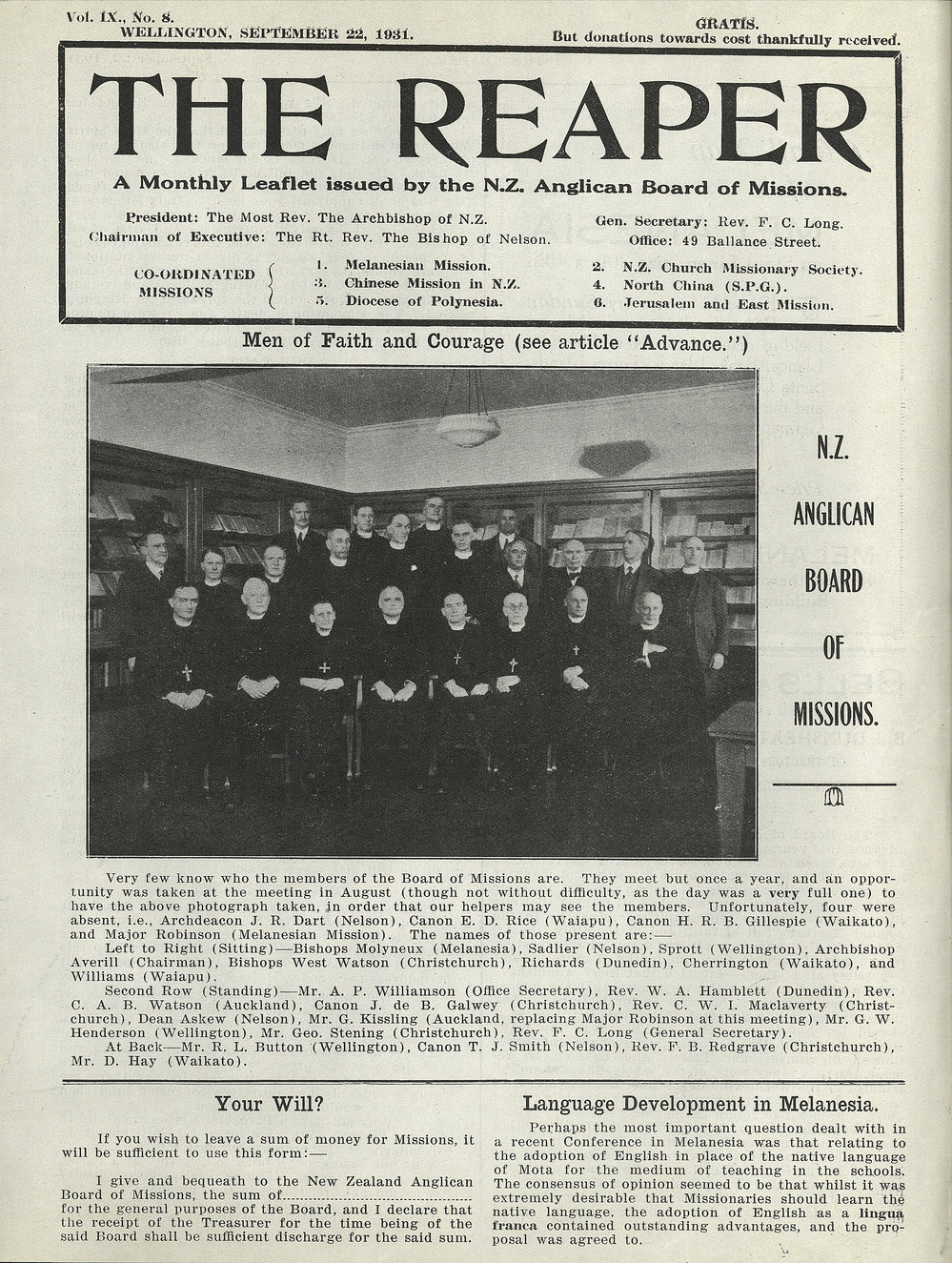 The Reaper: September 1931