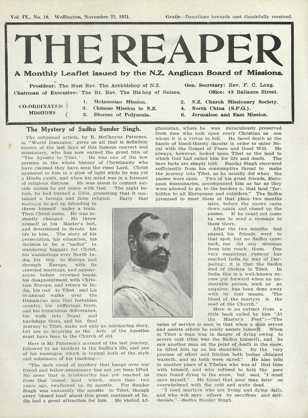 The Reaper: November 1931