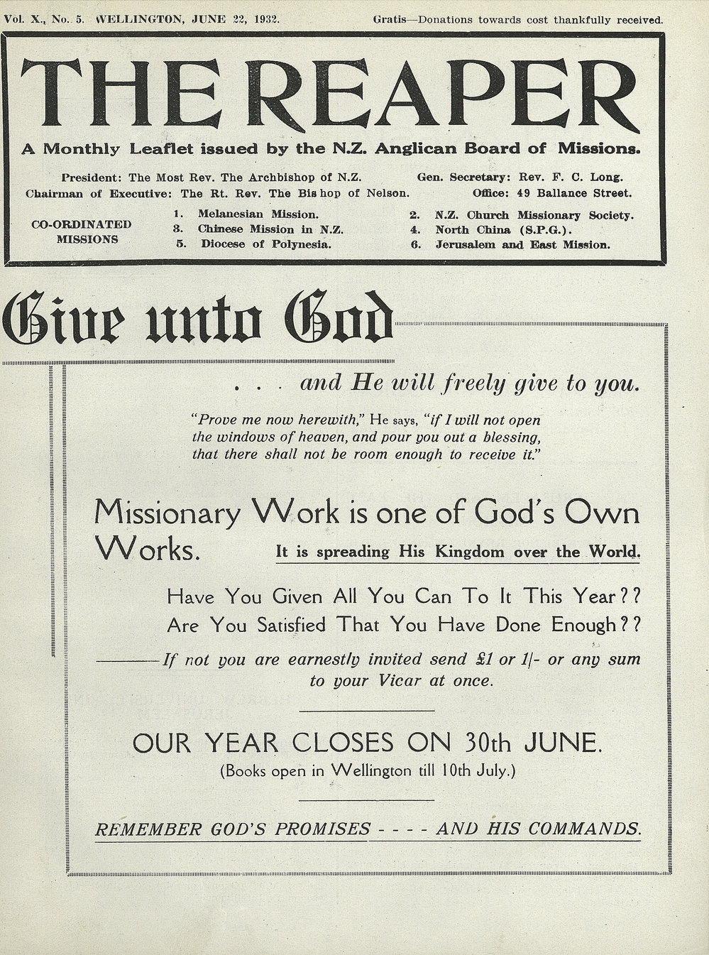 The Reaper: June 1932