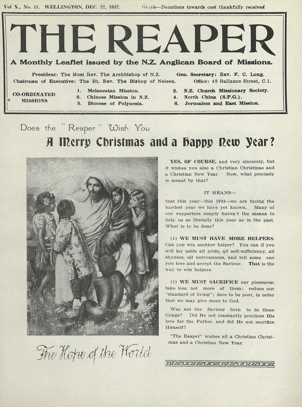 The Reaper: December 1932