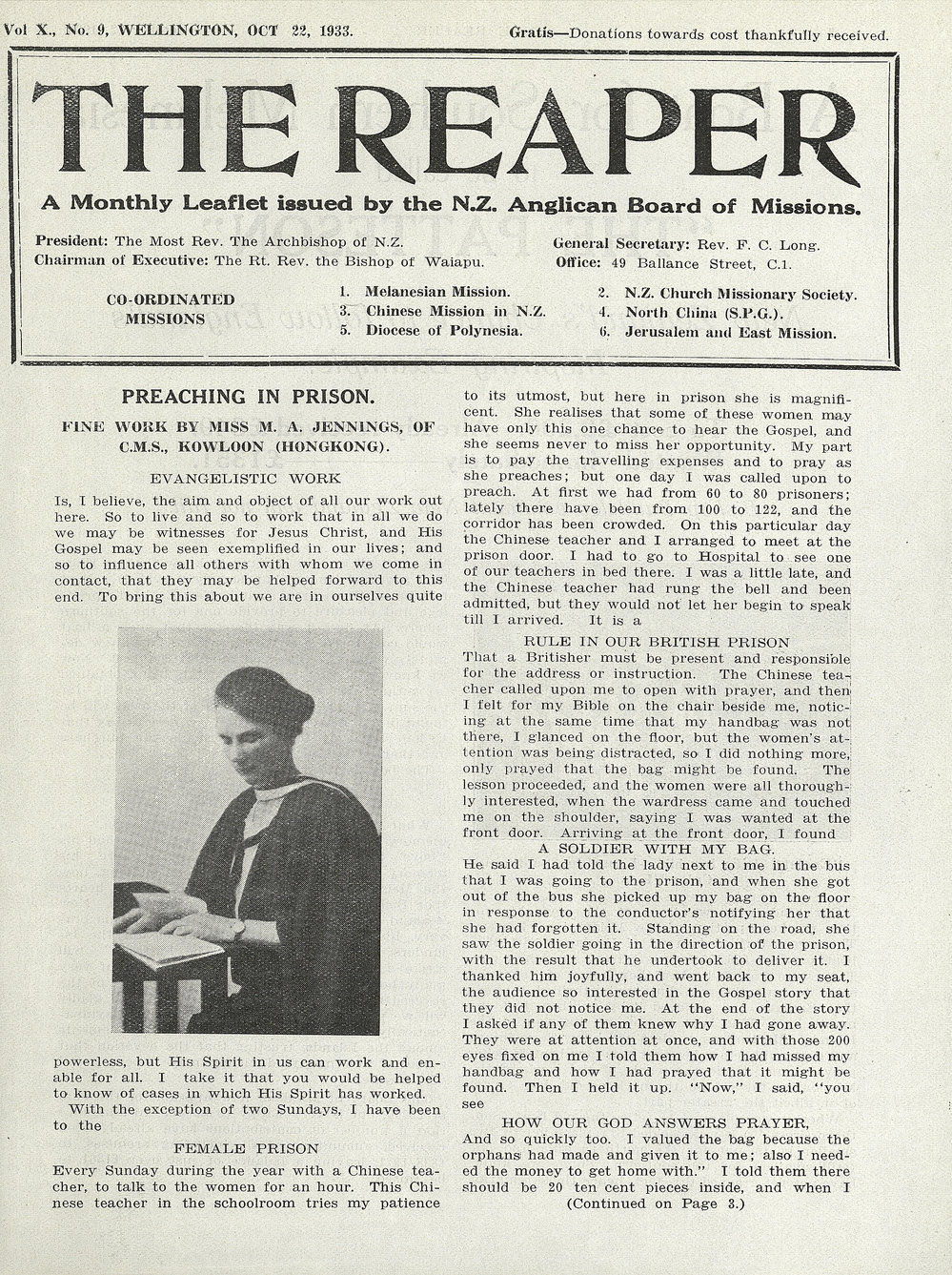 The Reaper: October 1933