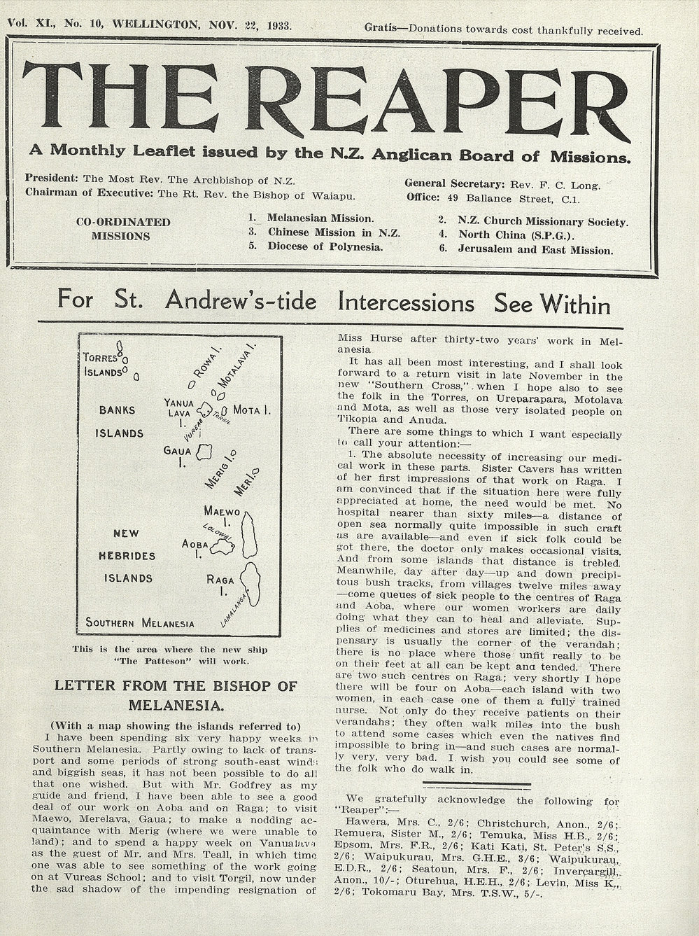 The Reaper: November 1933