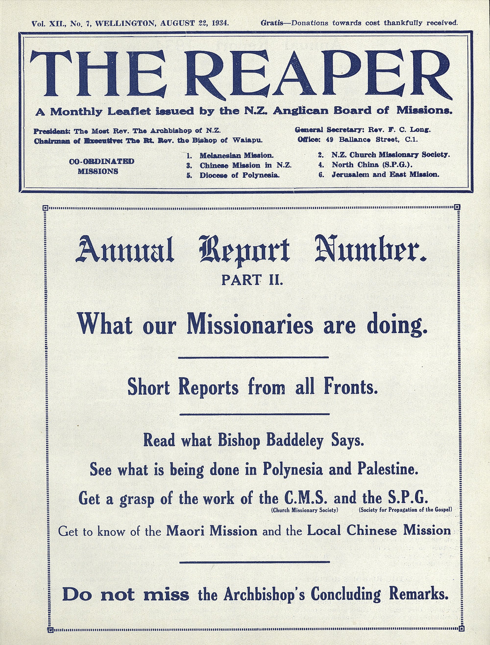 The Reaper: August 1934