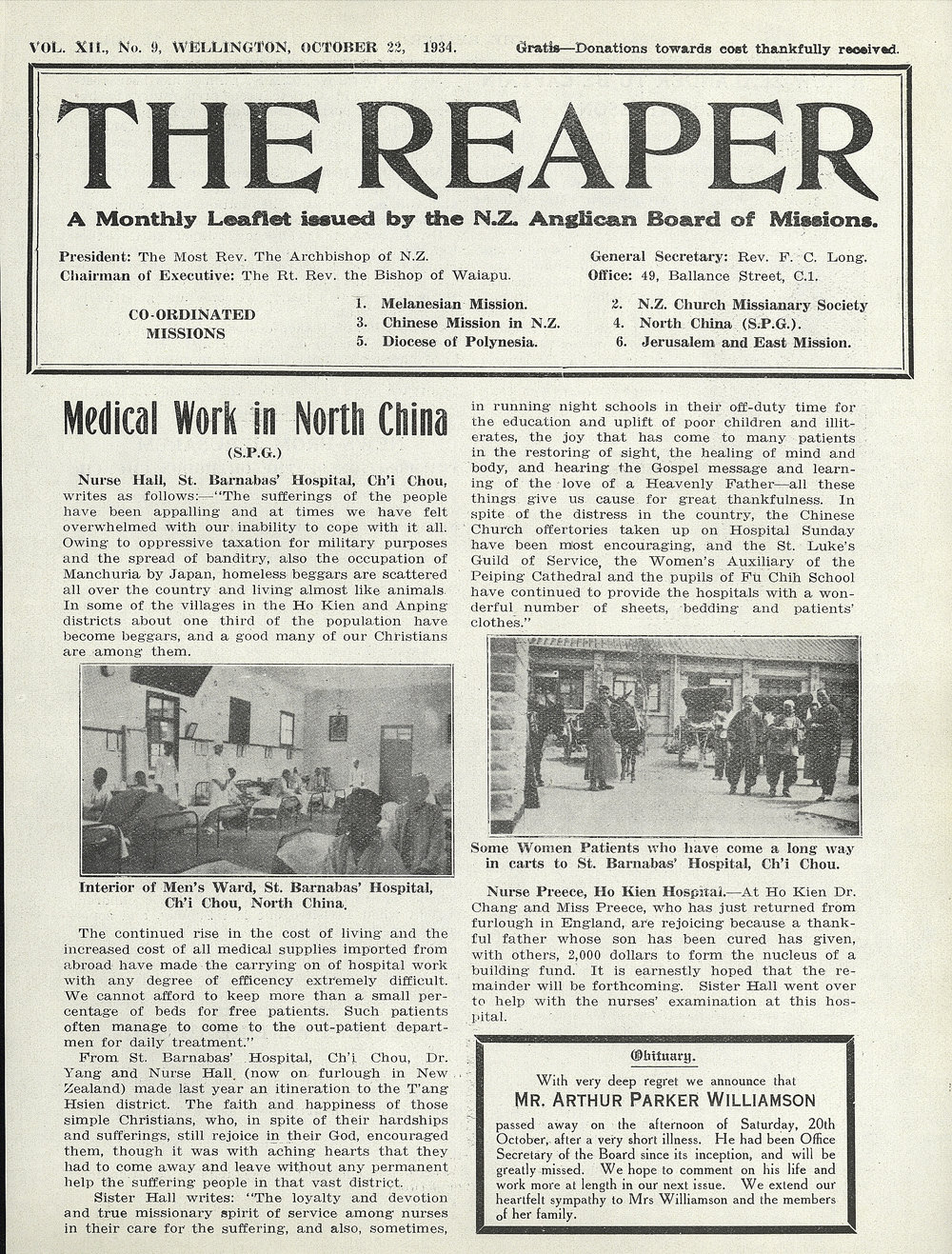 The Reaper: October 1934