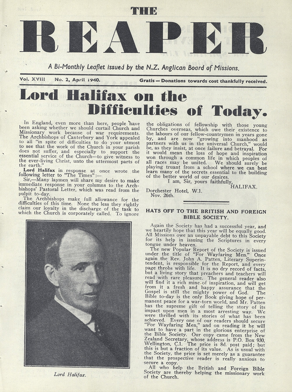 The Reaper: April 1940