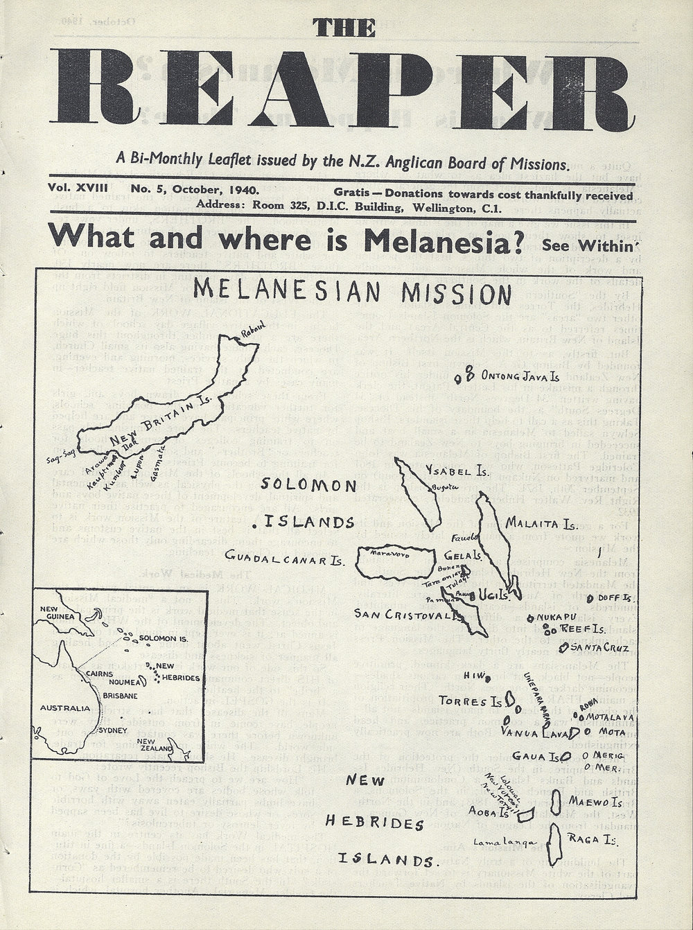 The Reaper: October 1940