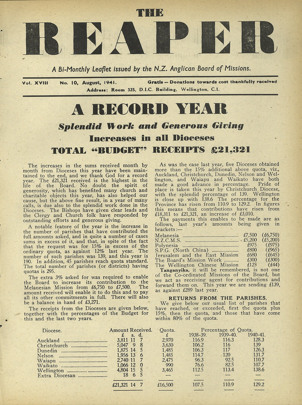 The Reaper: August 1941