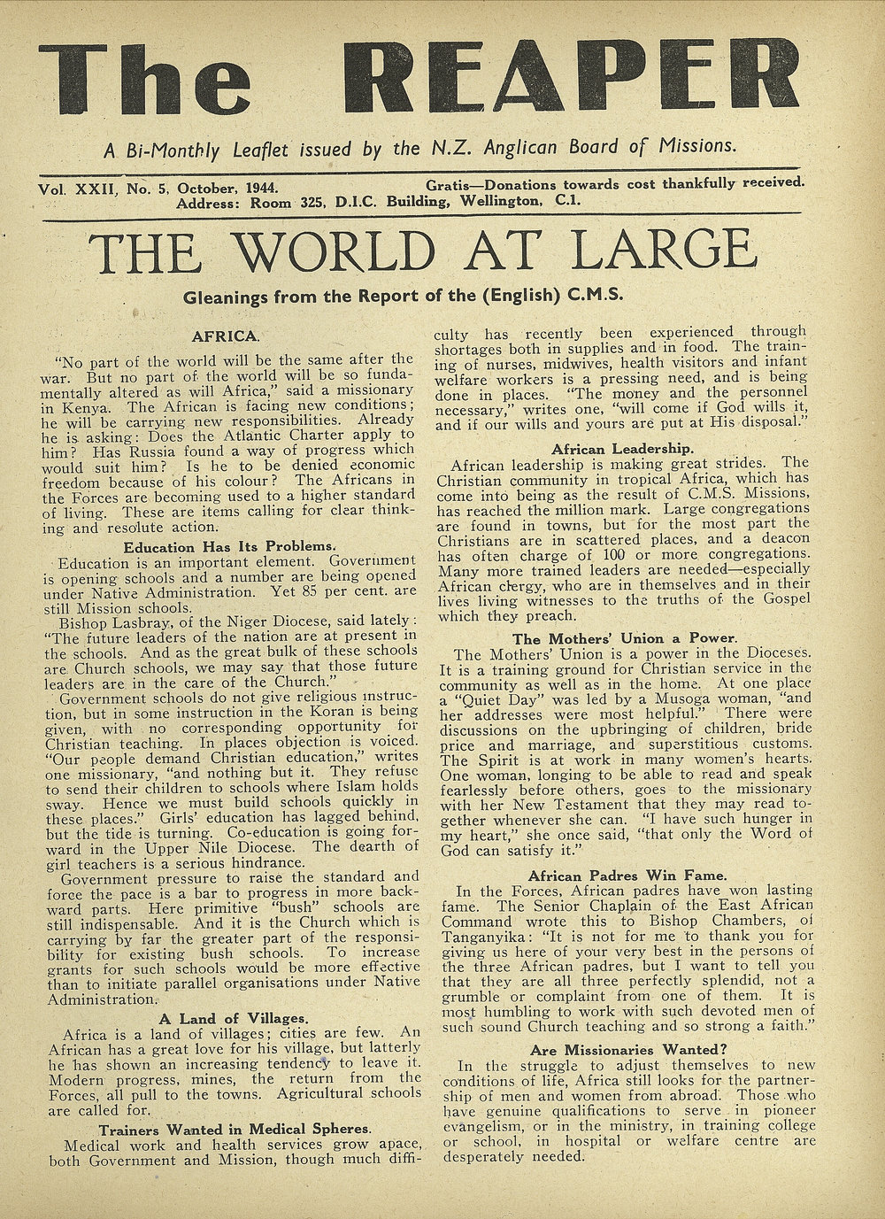 The Reaper: October 1944