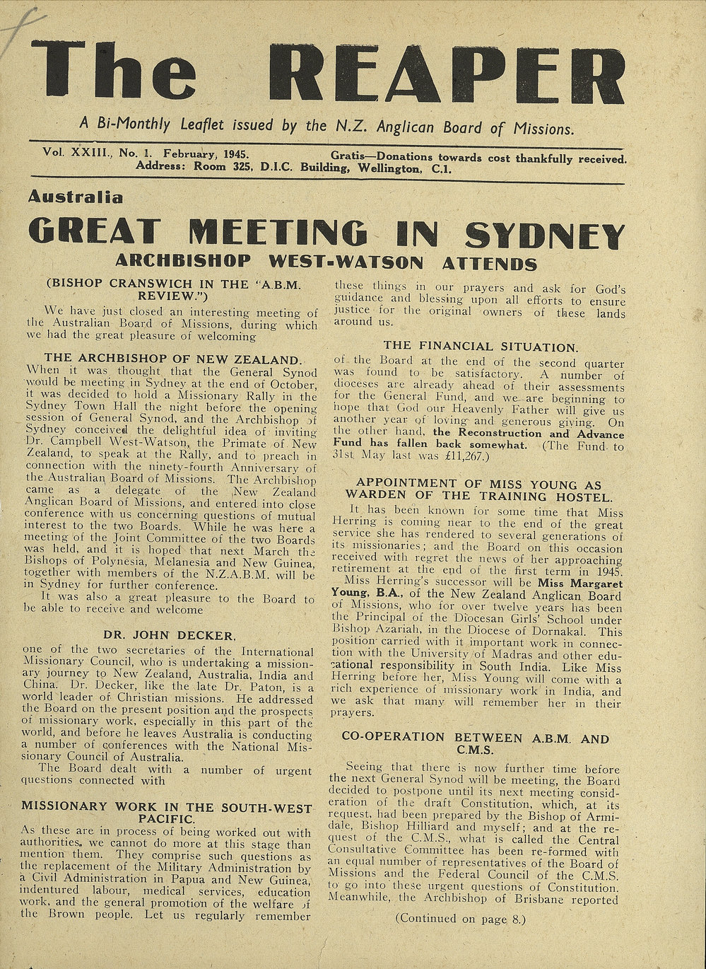The Reaper: February 1945