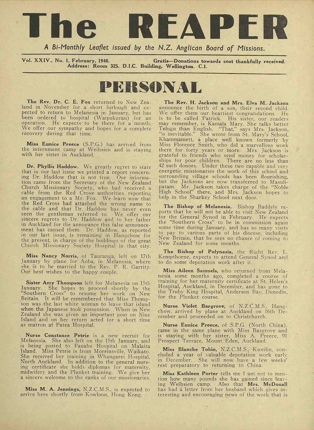 The Reaper: February 1946