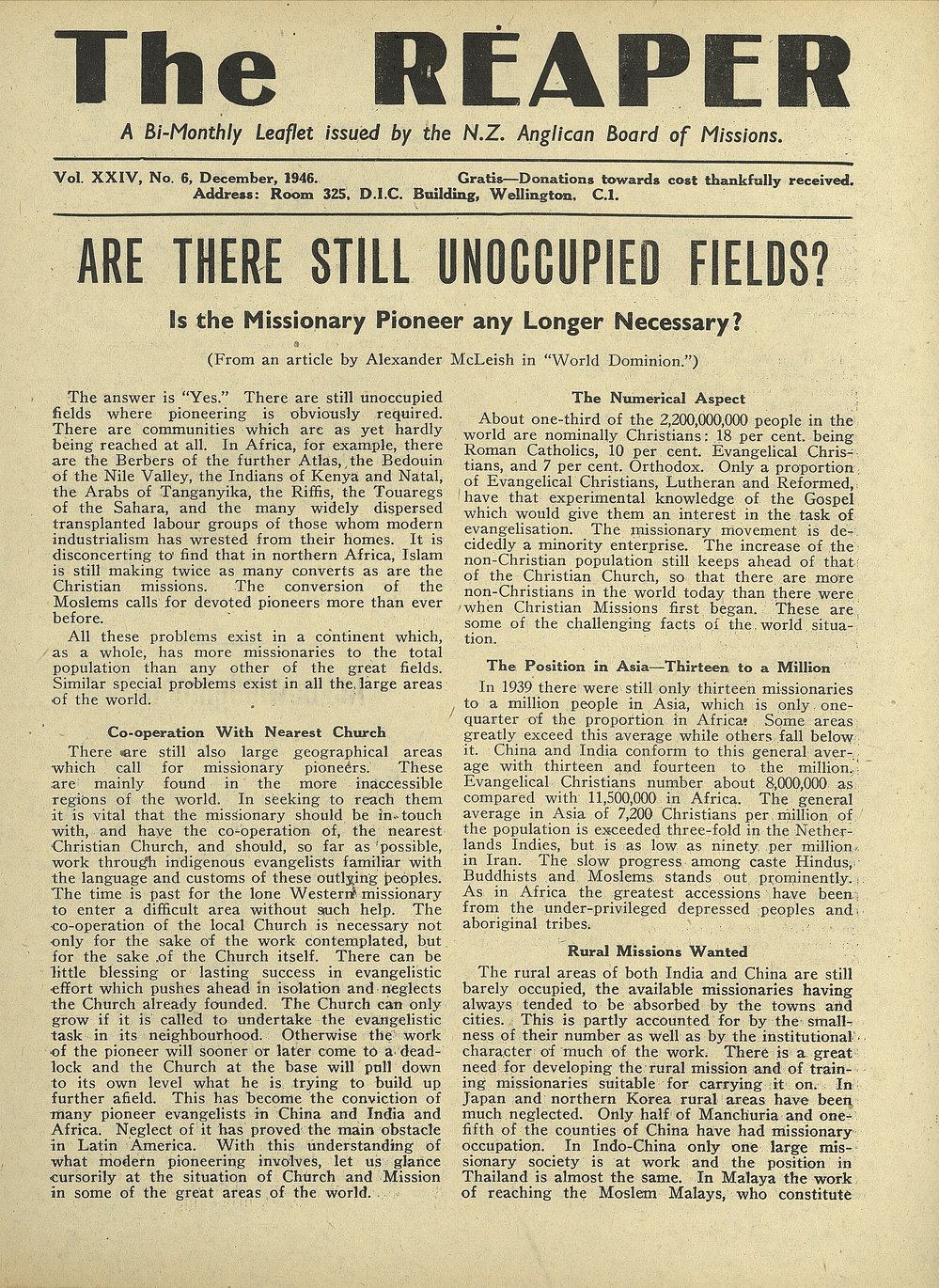 The Reaper: December 1946