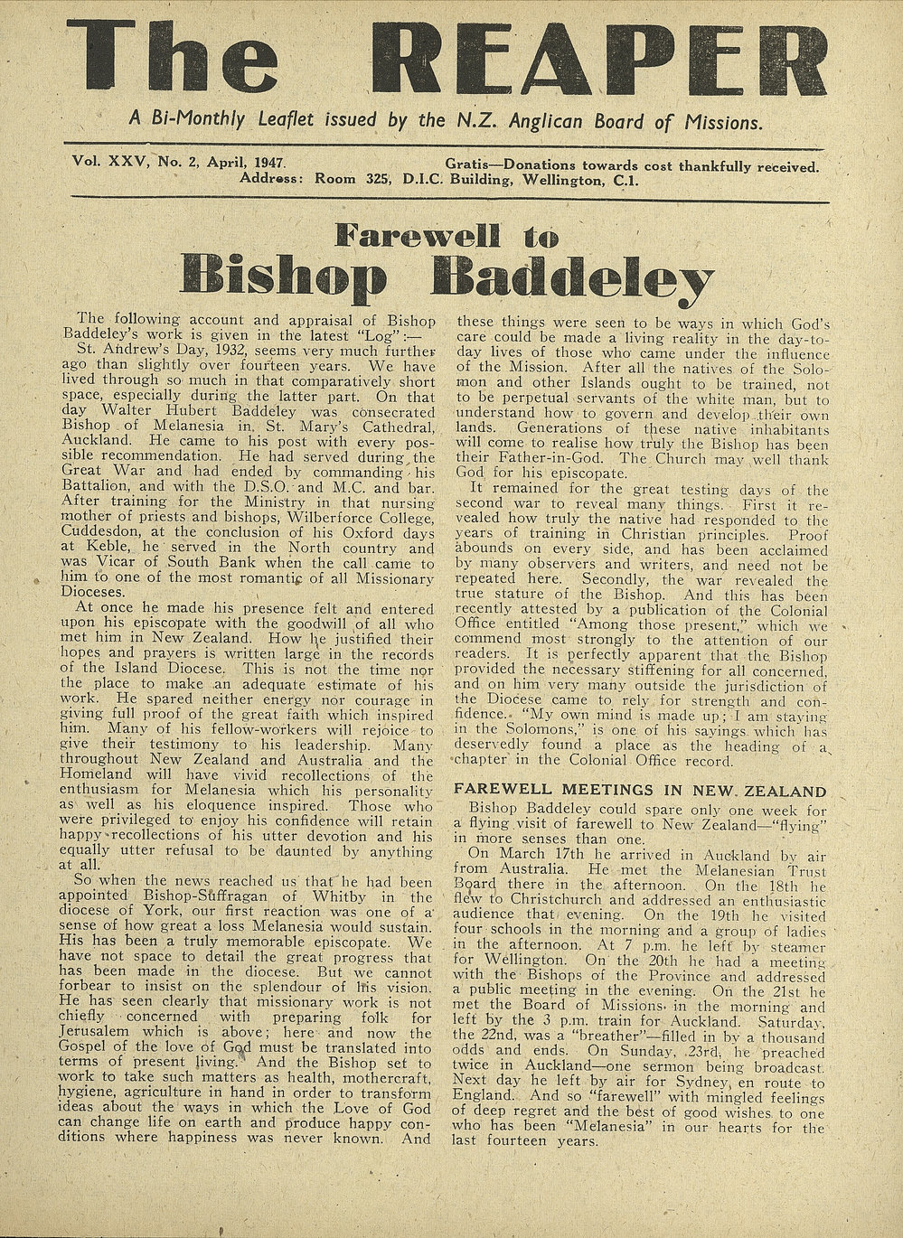The Reaper: April 1947