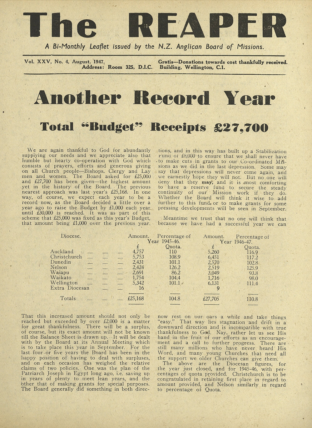 The Reaper: August 1947