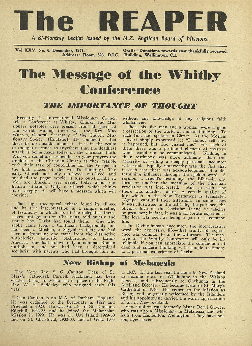 The Reaper: December 1947