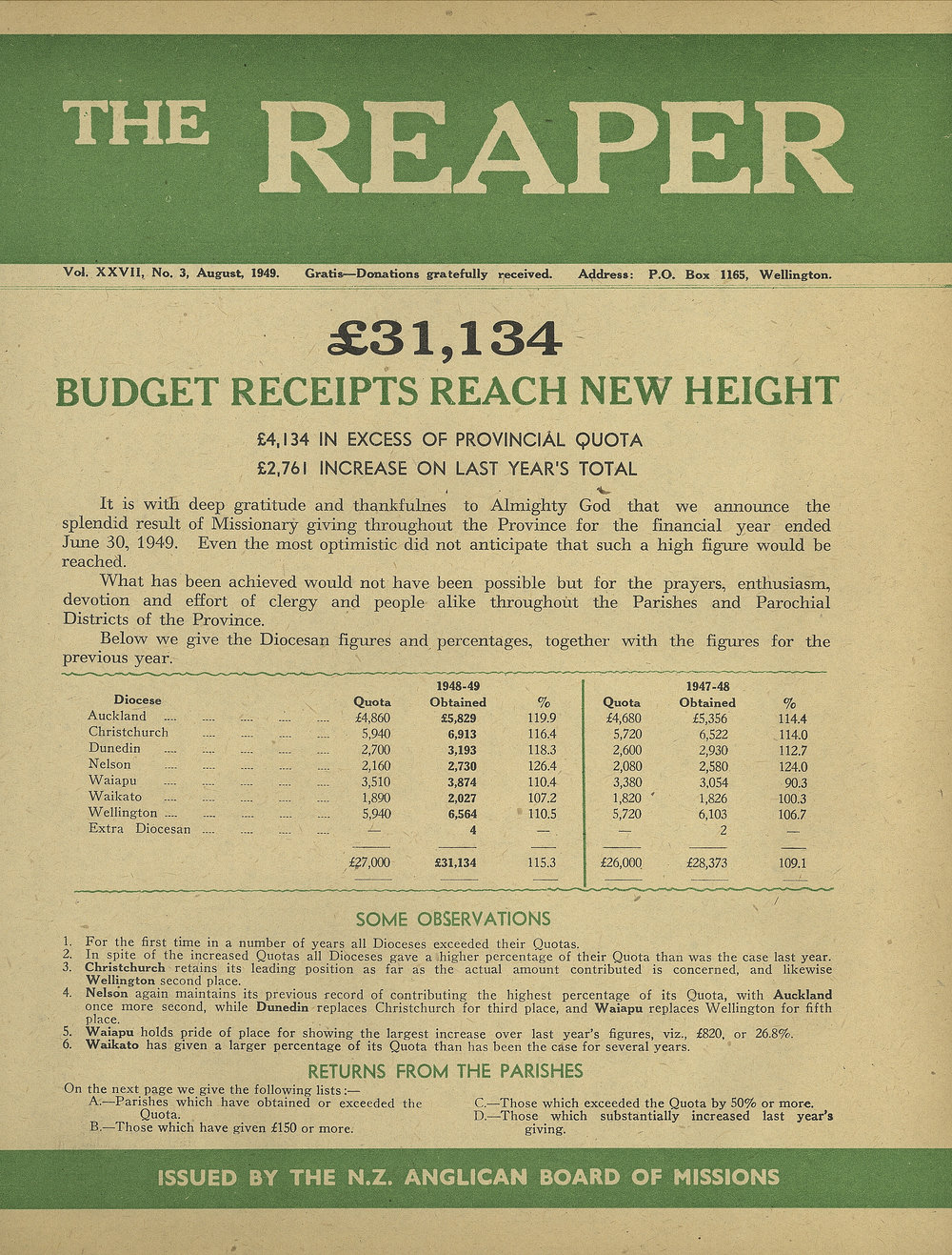 The Reaper: August 1949