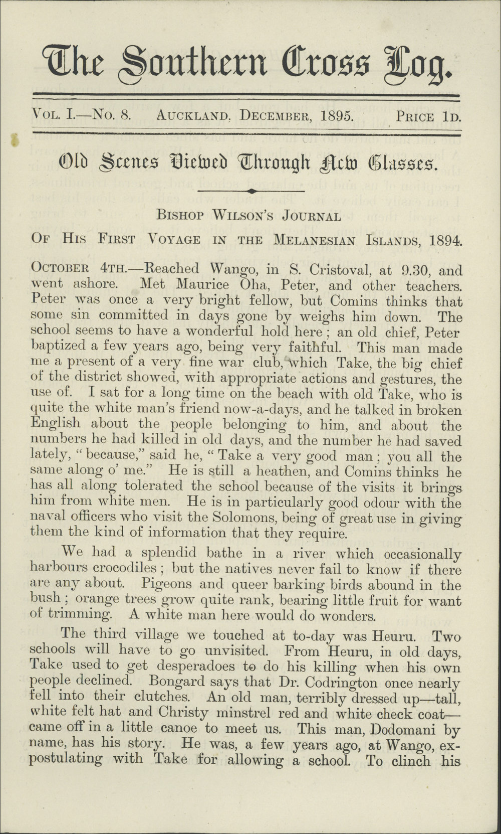 Southern Cross Log: Issue 8, December 1895