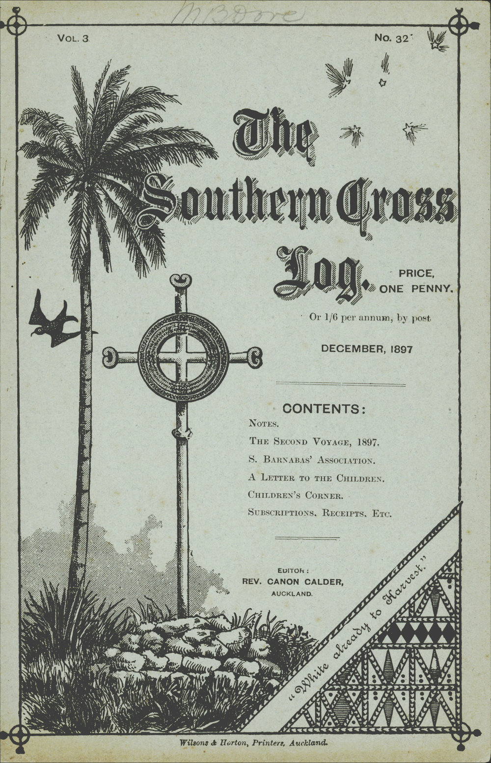 Southern Cross Log: Issue 32, December 1897