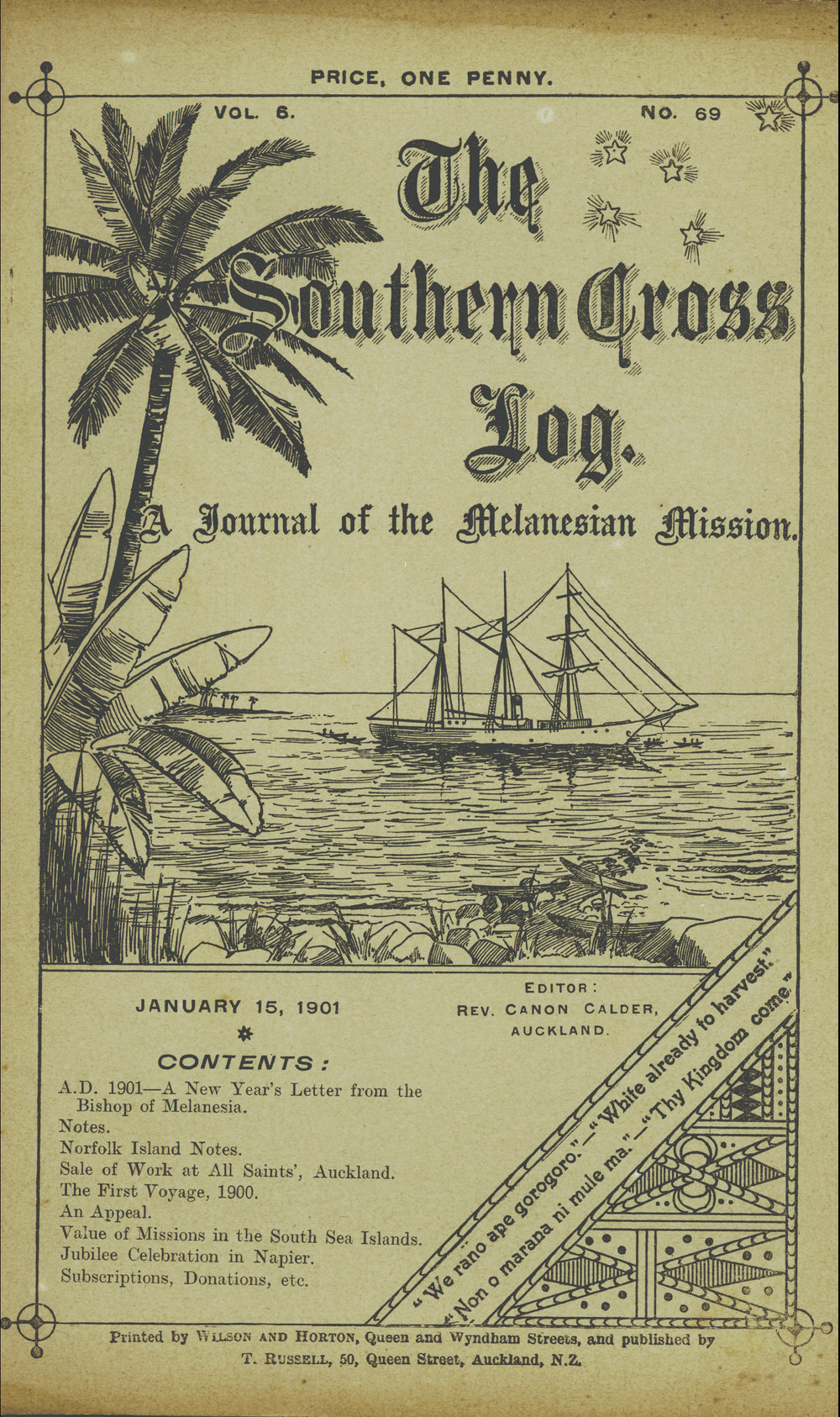 Southern Cross Log: Issue 69, January 1901