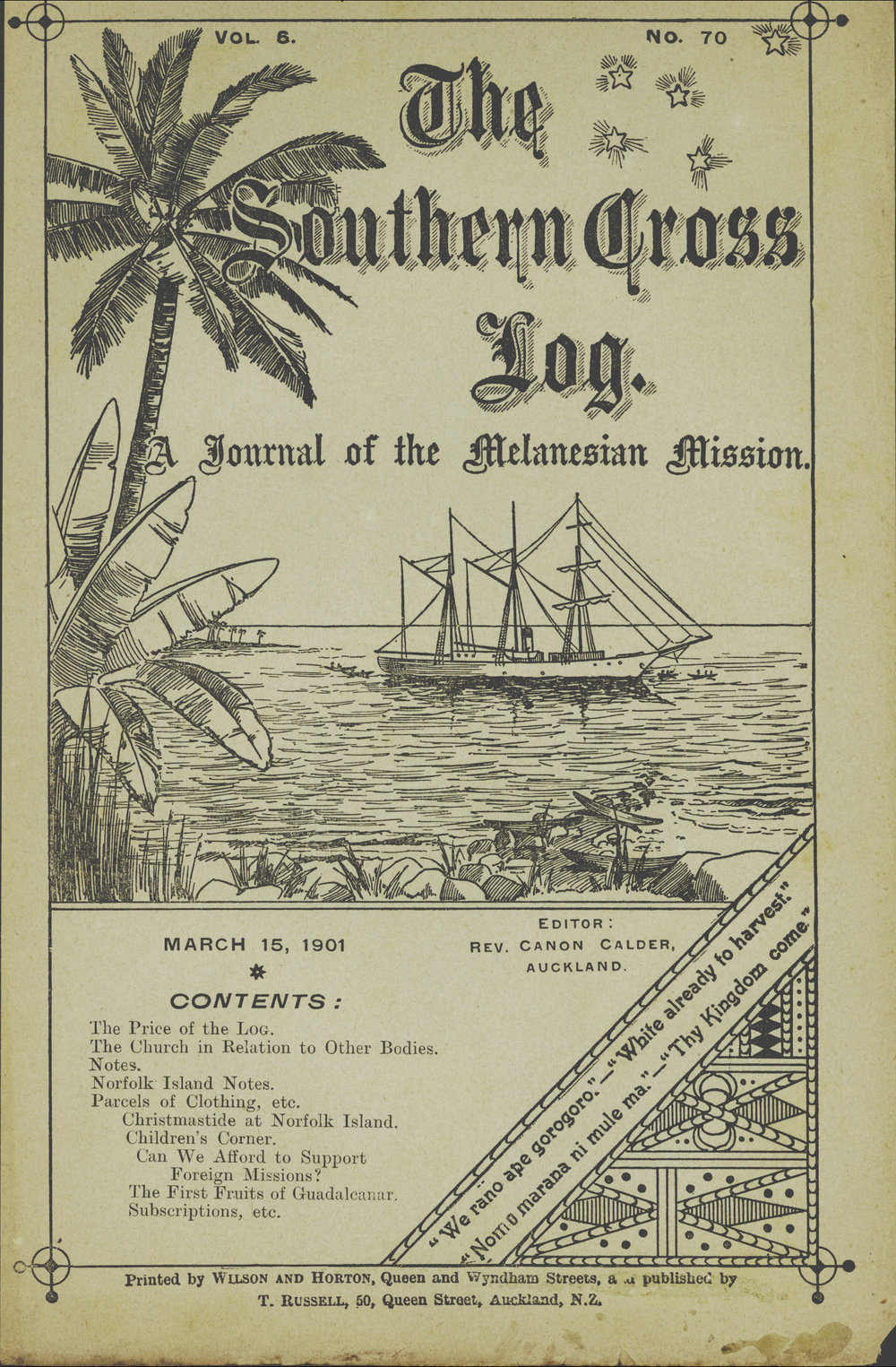 Southern Cross Log: Issue 71, March 1901