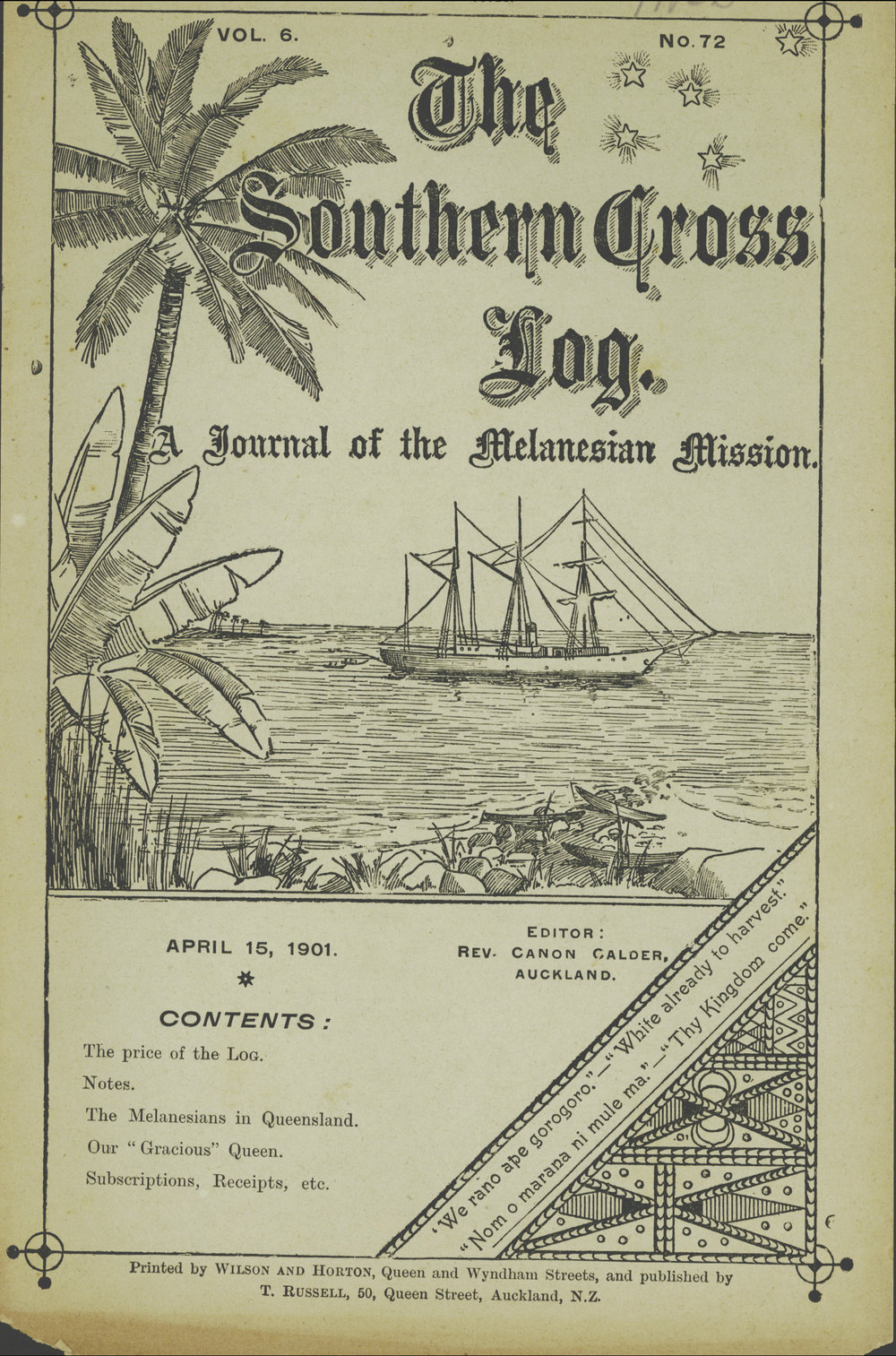 Southern Cross Log: Issue 72, April 1901