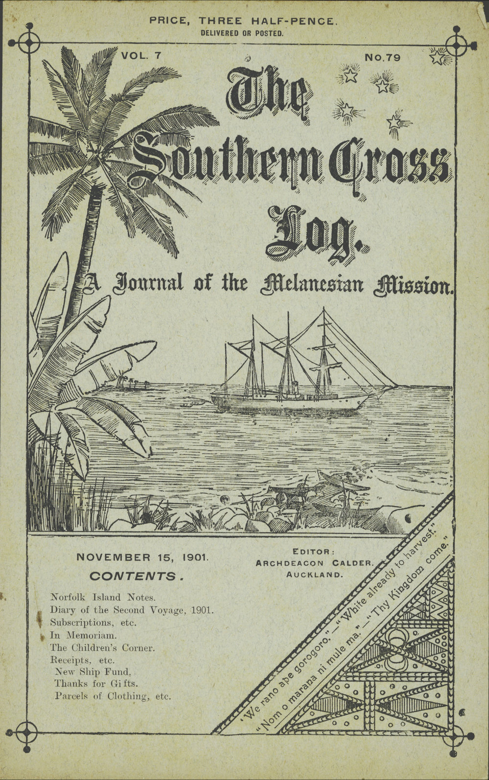 Southern Cross Log: Issue 79, November 1901