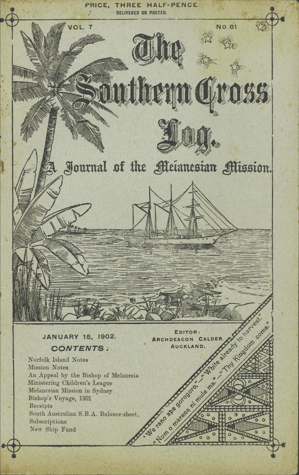 Southern Cross Log: Issue 81, January 1902