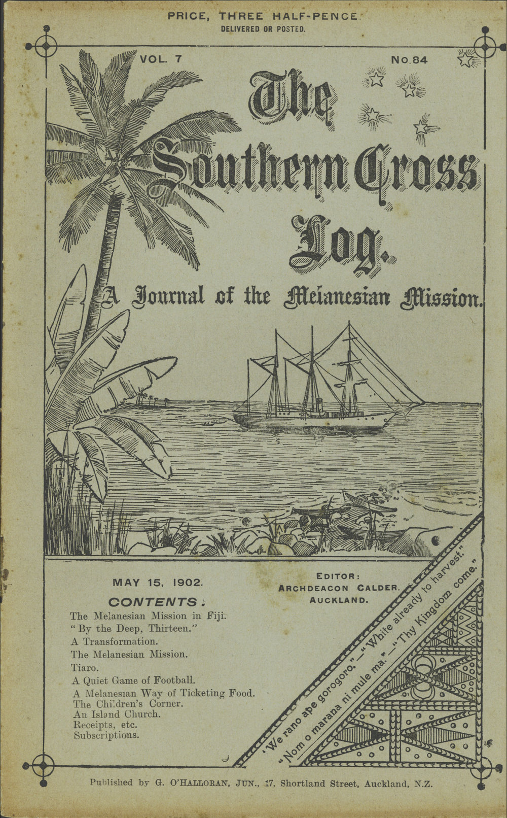 Southern Cross Log: Issue 84, May 1902