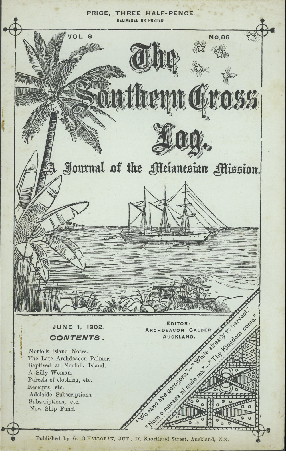 Southern Cross Log: Issue 86, June 1902