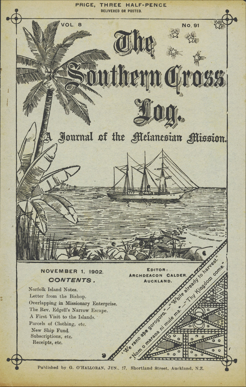 Southern Cross Log: Issue 91, November 1902