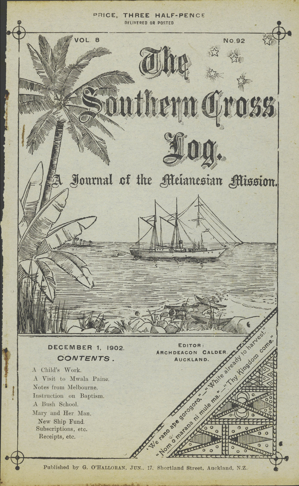 Southern Cross Log: Issue 92, December 1902