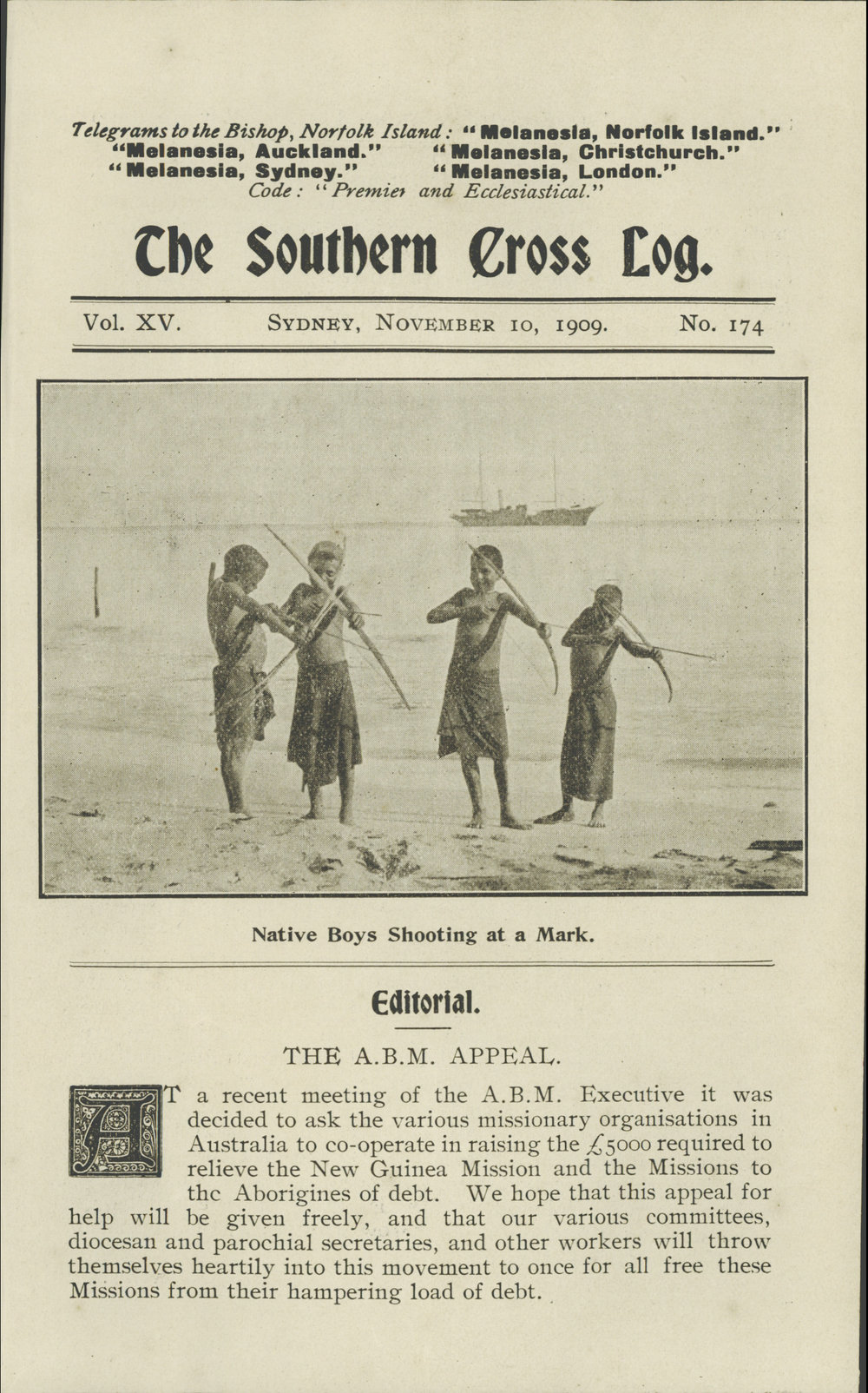 Southern Cross Log: Issue 174, November 1909