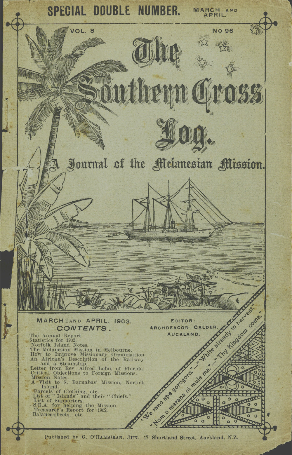 Southern Cross Log: Annual Report for 1902