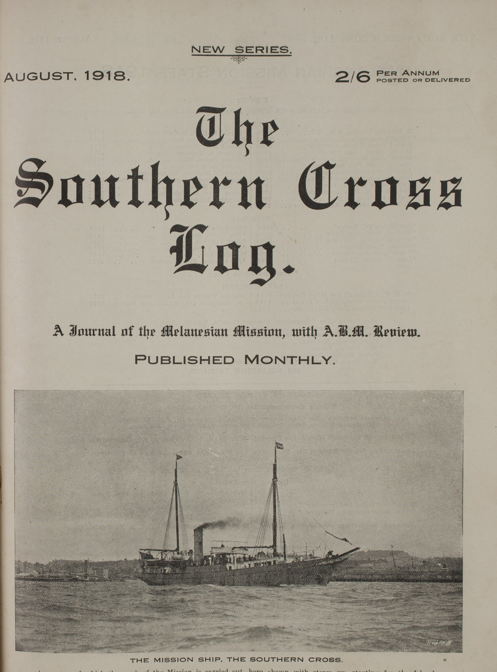 Southern Cross Log: Issue 5, August 1918