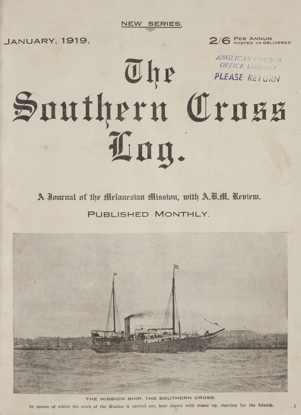 Southern Cross Log: Issue 10, January 1919