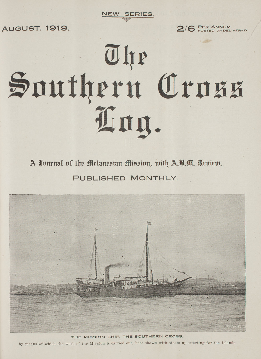 Southern Cross Log: Issue 5, August 1919