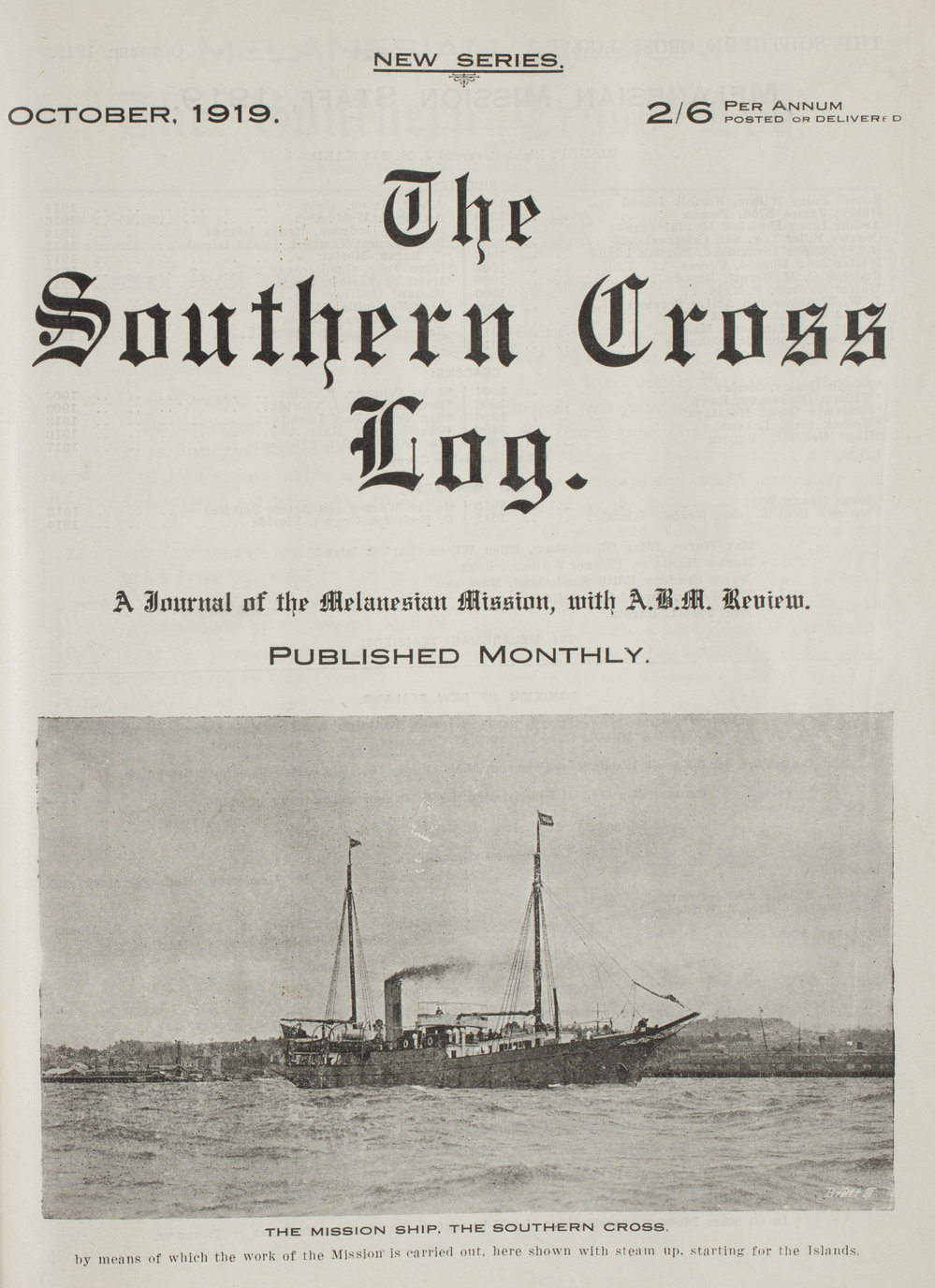 Southern Cross Log: Issue 7, October 1919