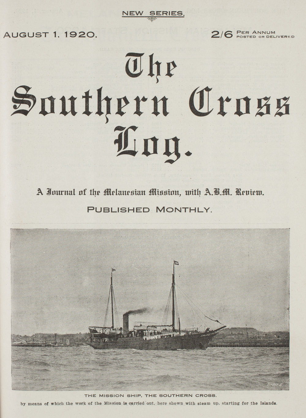 Southern Cross Log: Issue 4, August 1920