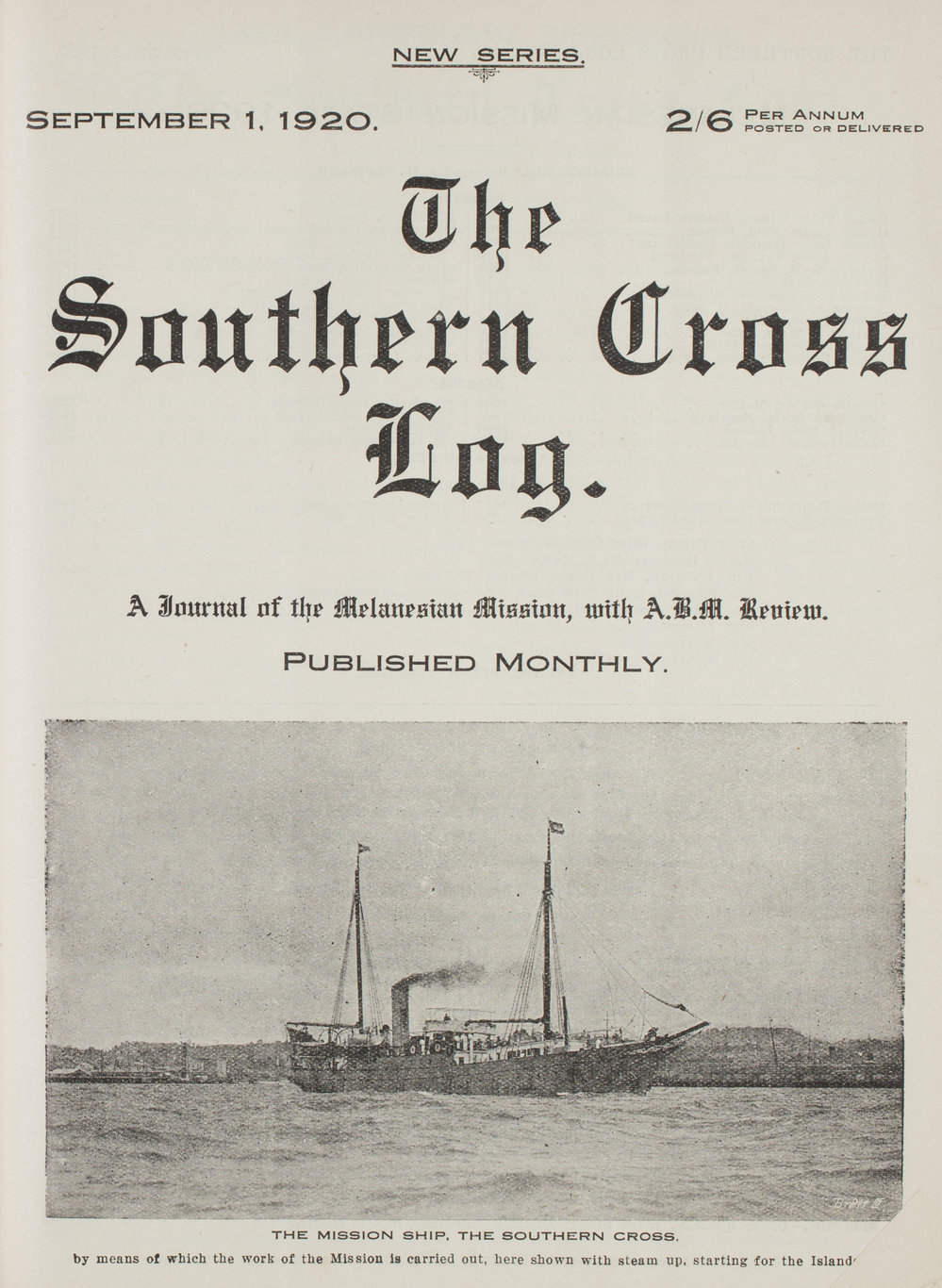 Southern Cross Log: Issue 5, September 1920
